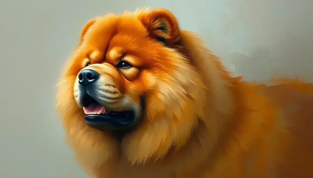 Korean Jindo dog looking to the side