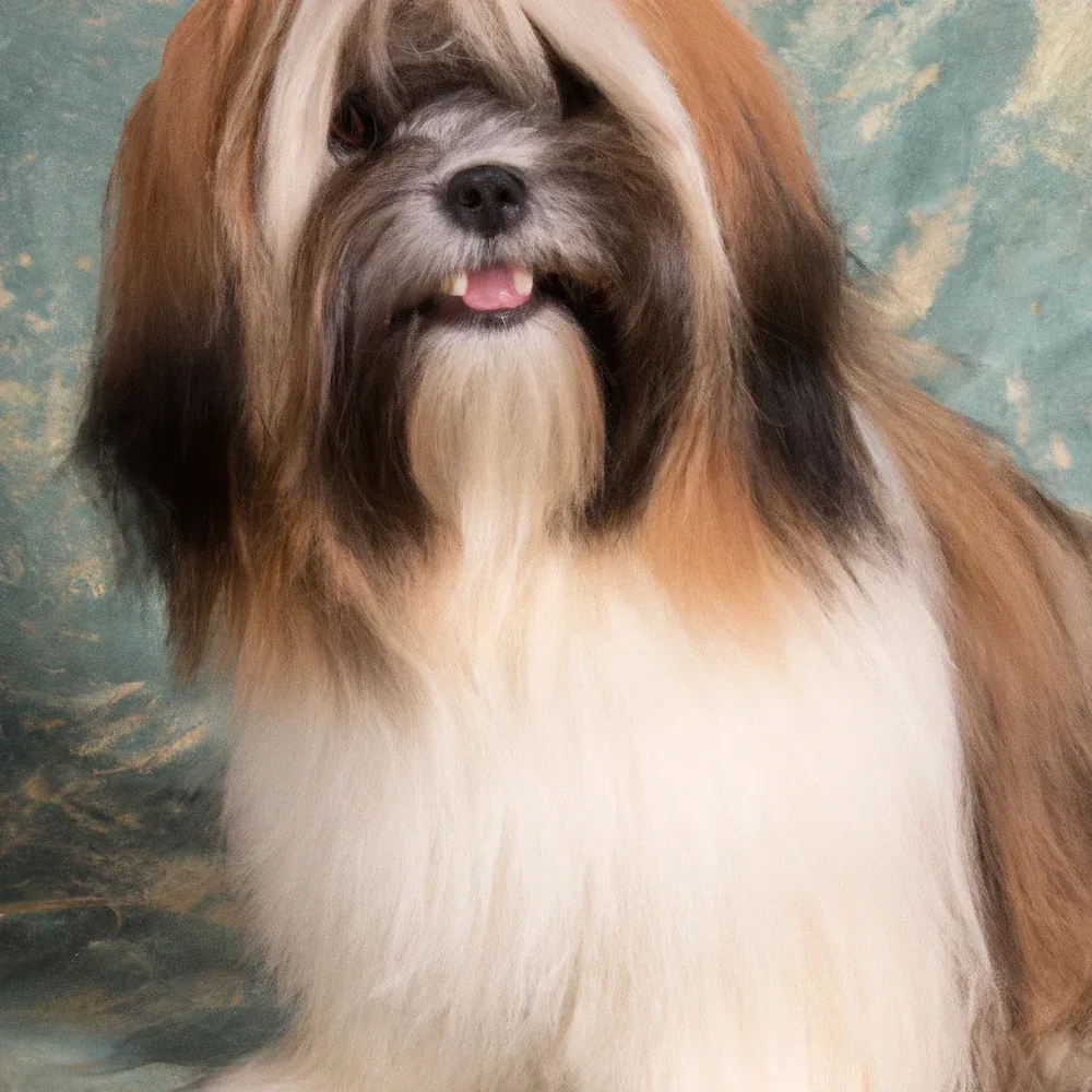 Shaggy coated Tibetan Kyi Apso portrait