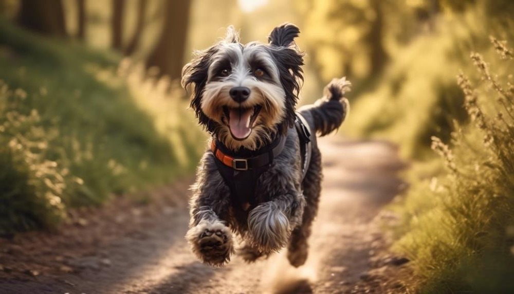 Schapendoes close-up showing long coat and facial furnishings