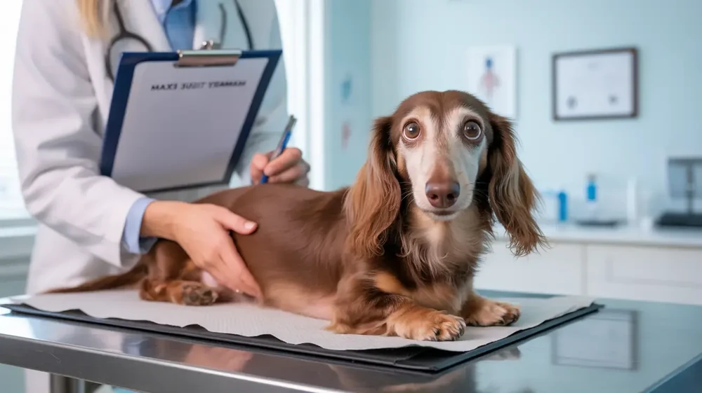 Owner sitting beside a dog during quiet recovery time
