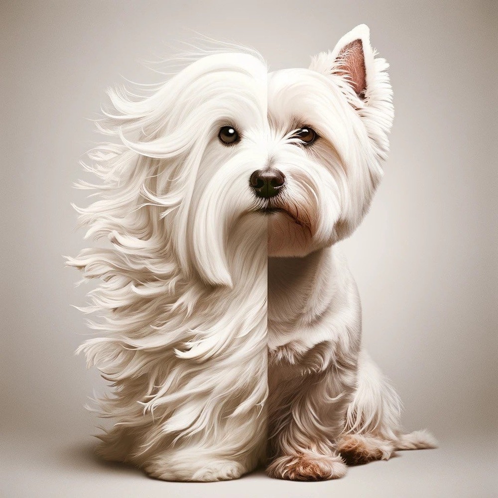 West Highland White Terrier close-up of face