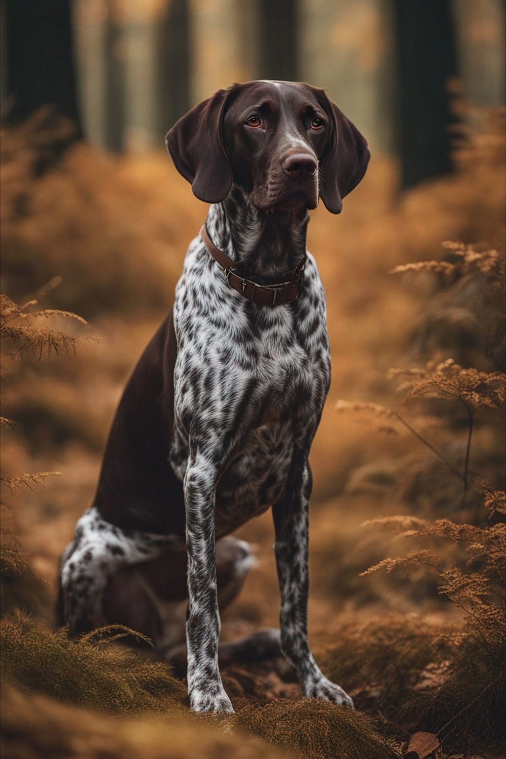 German Longhaired Pointer coat close-up