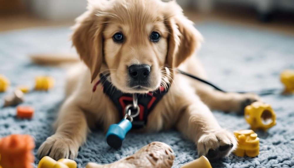 Dog relaxing after structured activity