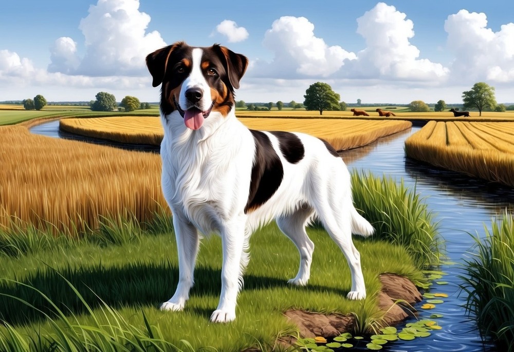 Wetterhoun close-up showing curly coat texture