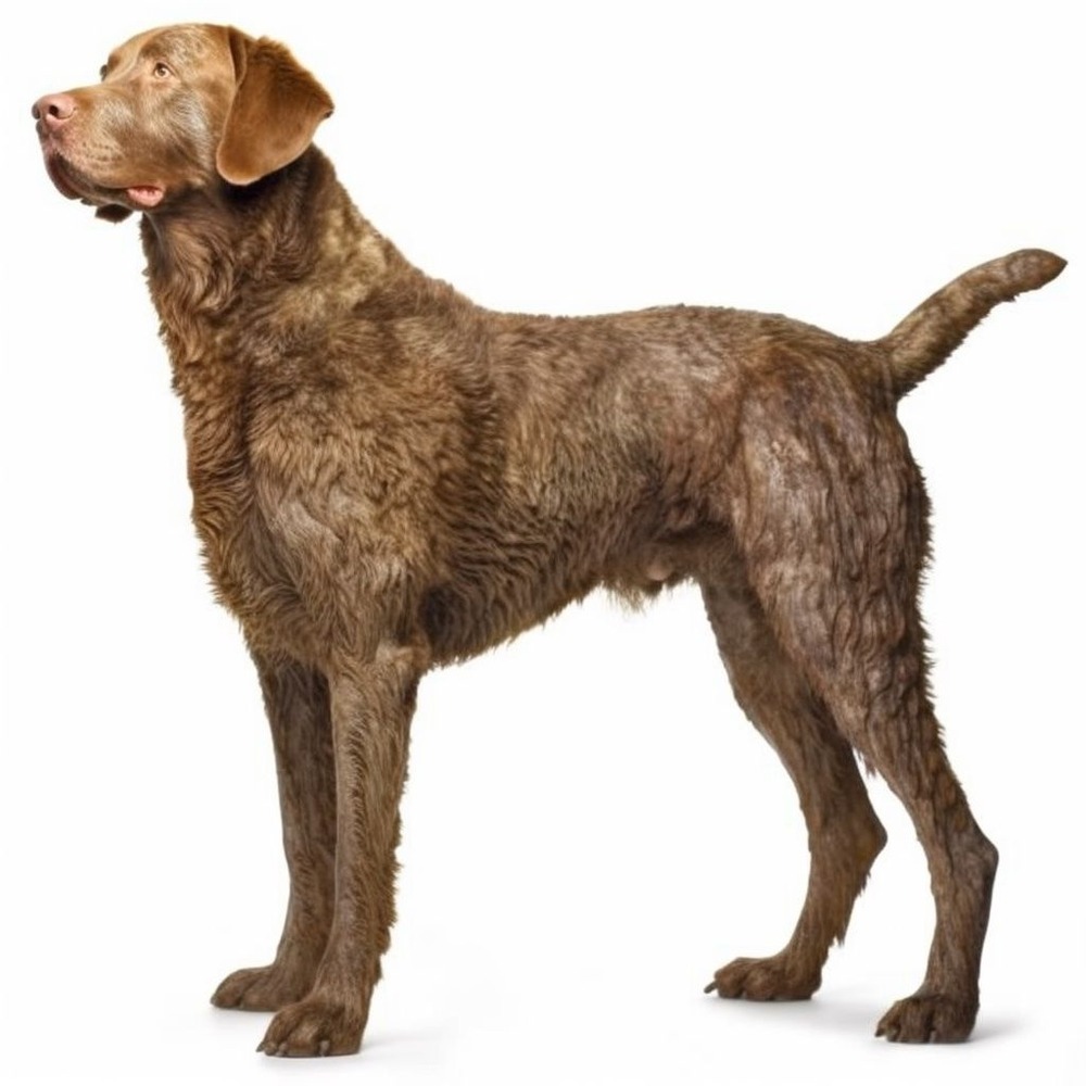 Chesapeake Bay Retriever standing outdoors