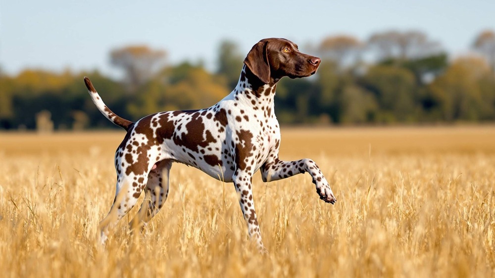 German Shorthaired Pointer standing side on