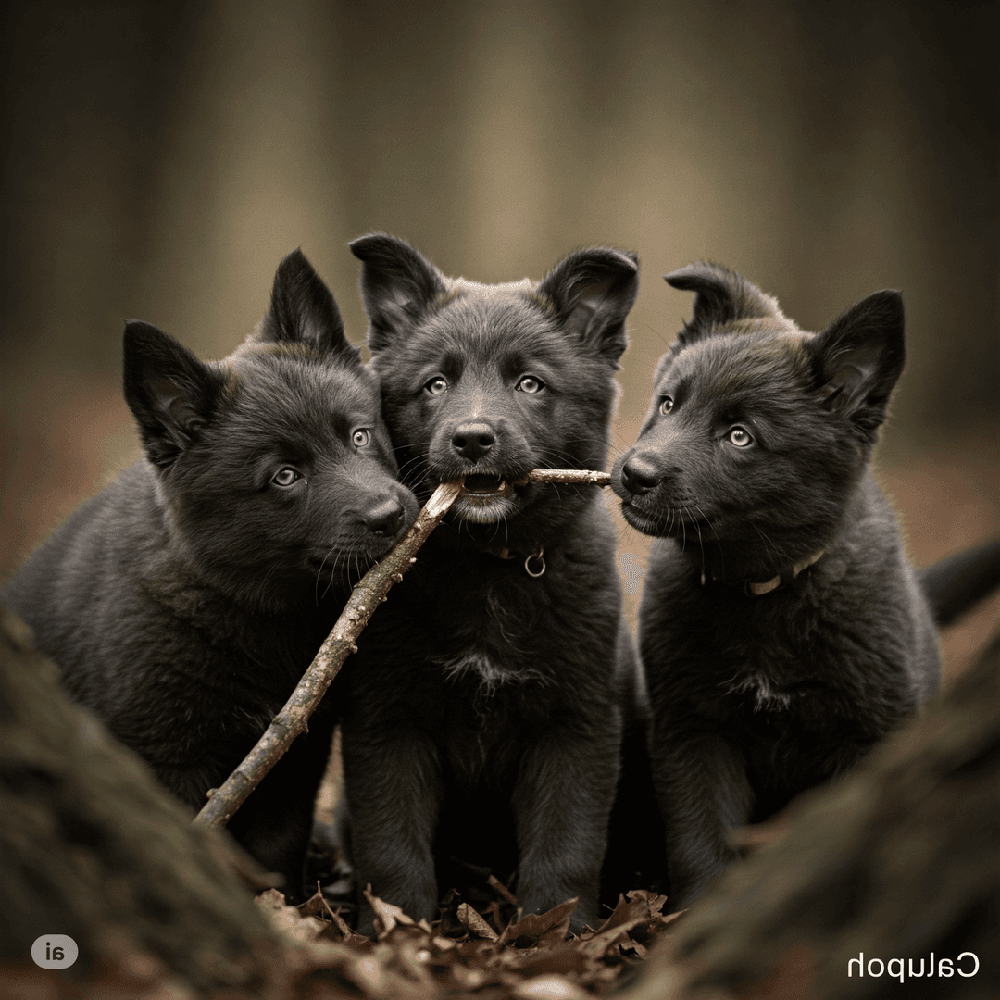 Calupoh standing, muscular frame and upright ears