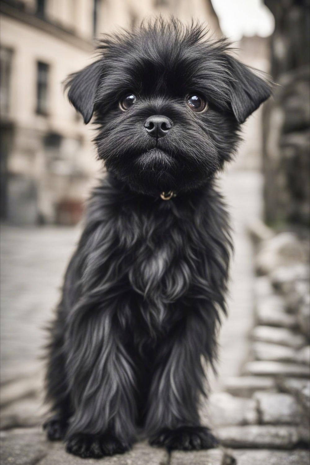 Affenpinscher sitting calmly