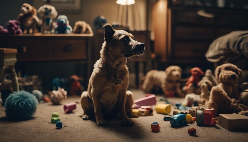 Dog playing with a toy for enrichment