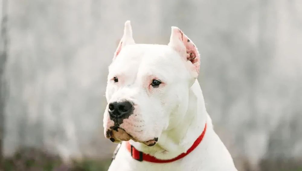 White Dogo Argentino portrait