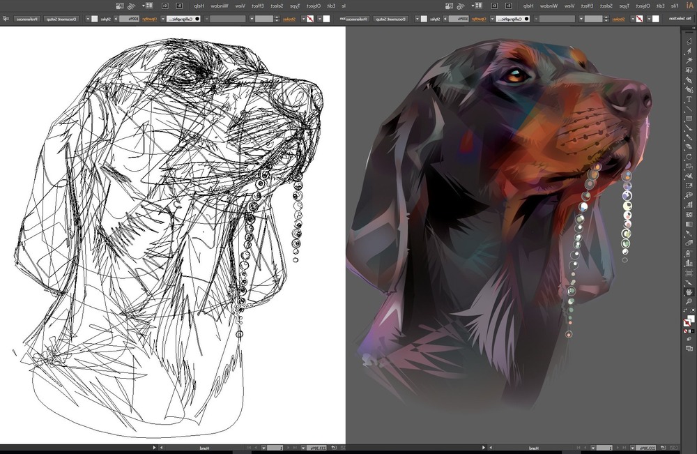 Tyrolean Hound looking alert