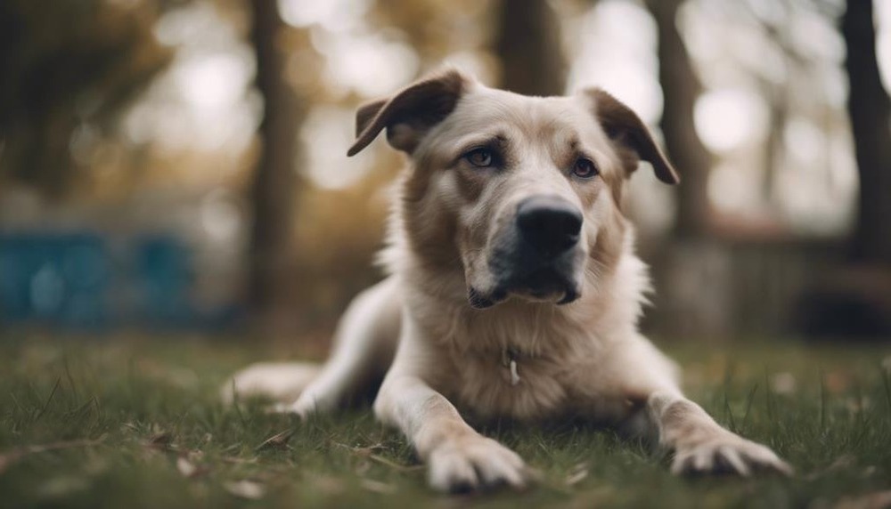 Dog having a gentle veterinary check