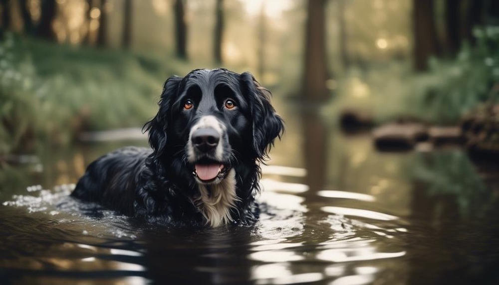 Stabyhoun standing outdoors