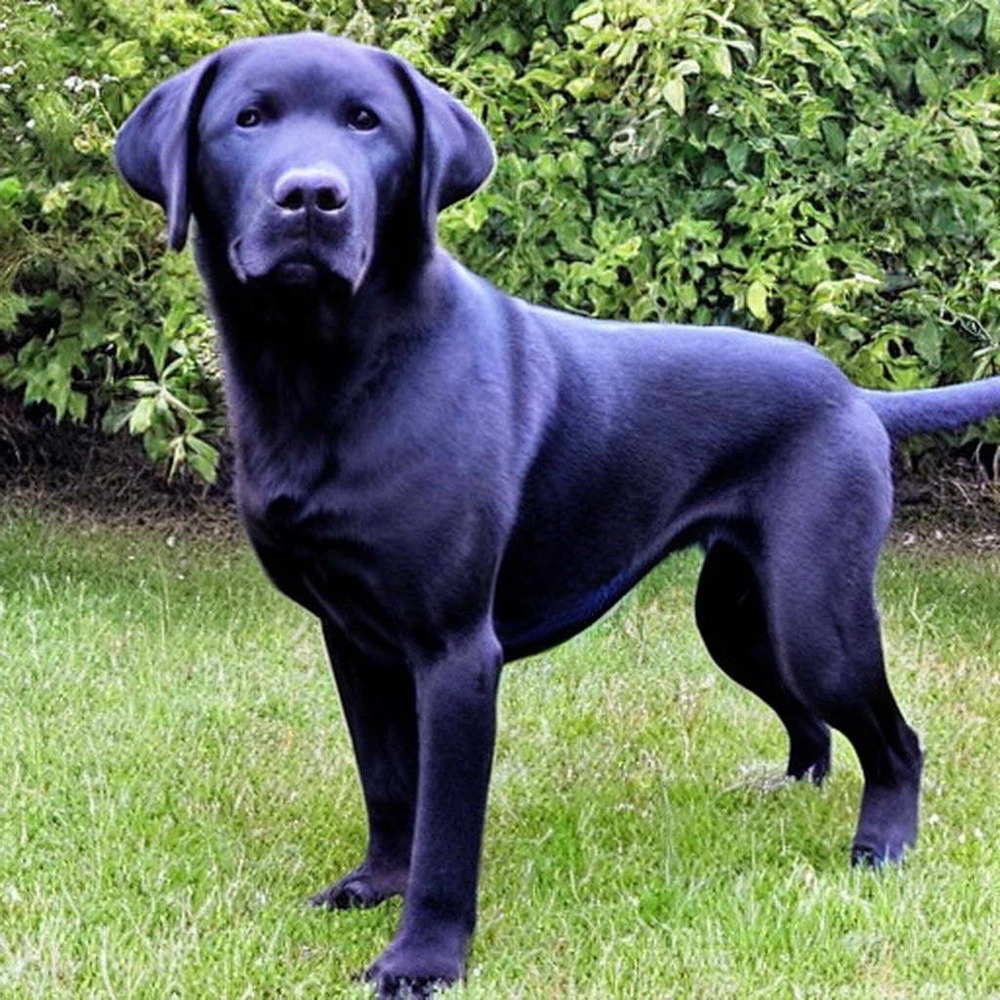 Labrador retriever sitting calmly