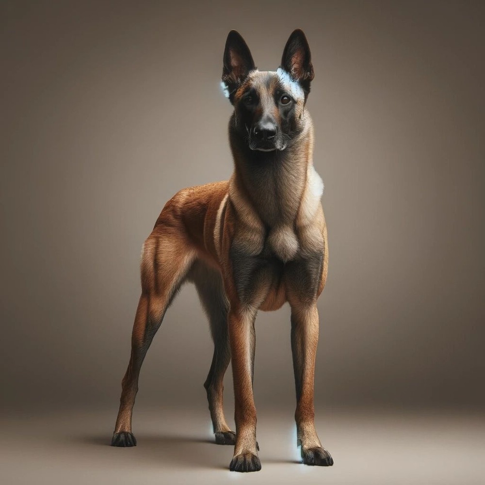 Belgian Malinois focused during training