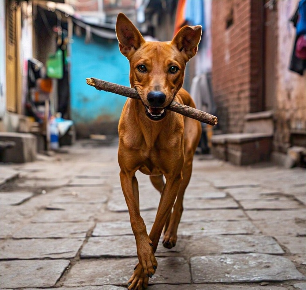 Indian Pariah Dog looking alert
