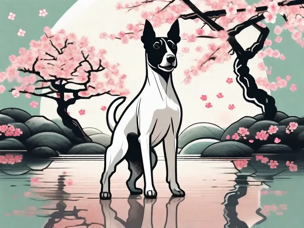 Japanese Terrier with short smooth coat and folded ears