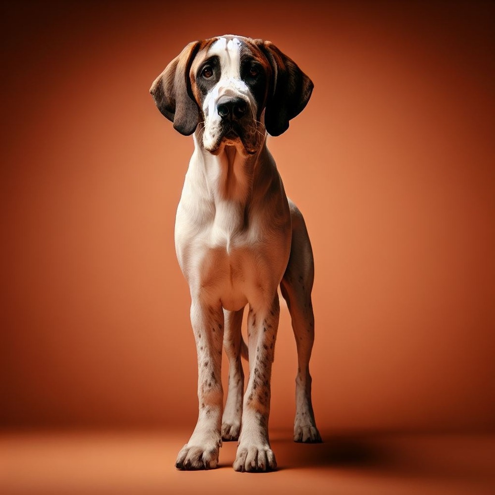 Ariegeois hound moving through grass