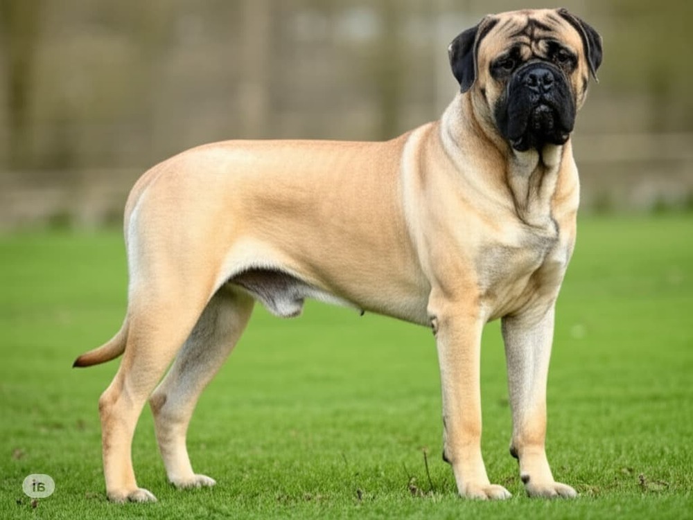 English Mastiff standing outdoors