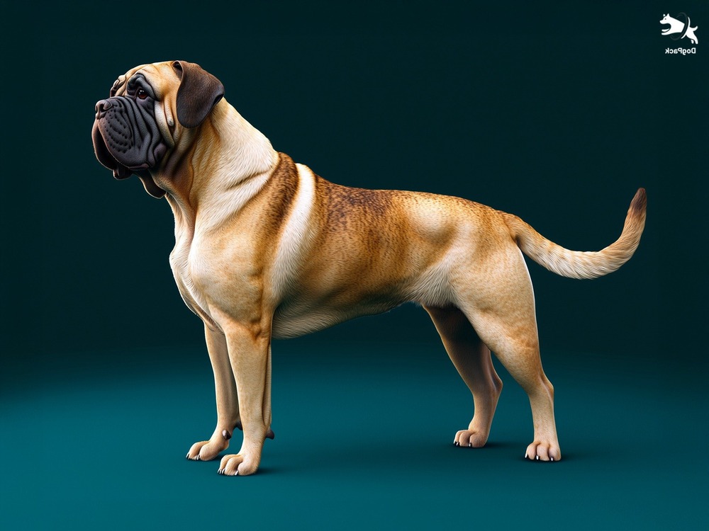 English Mastiff resting on grass