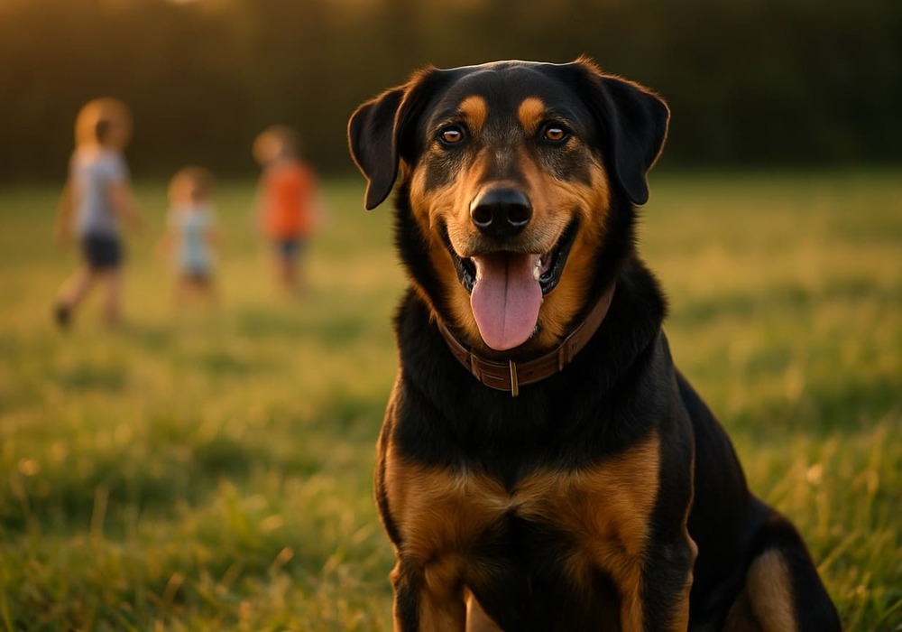 Huntaway close-up of face and coat