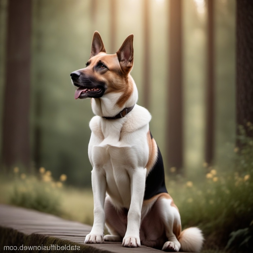 Tazy dog running across open ground