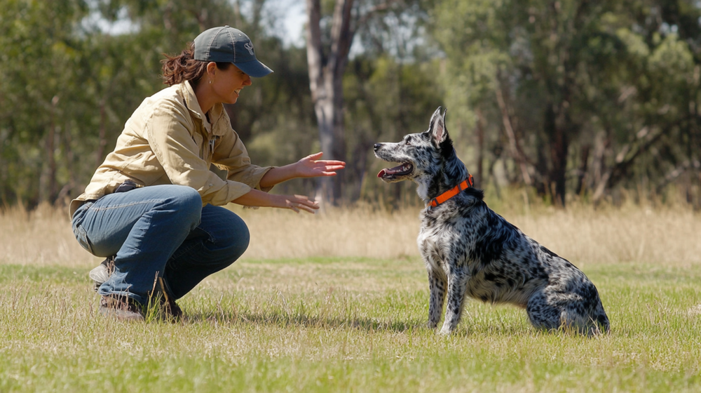 Illustration of an Australian Cattle Dog silhouette