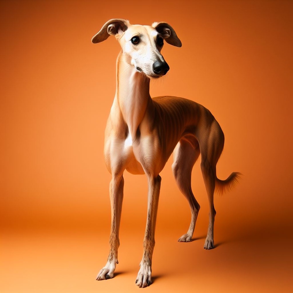 Short coated sighthound type dog