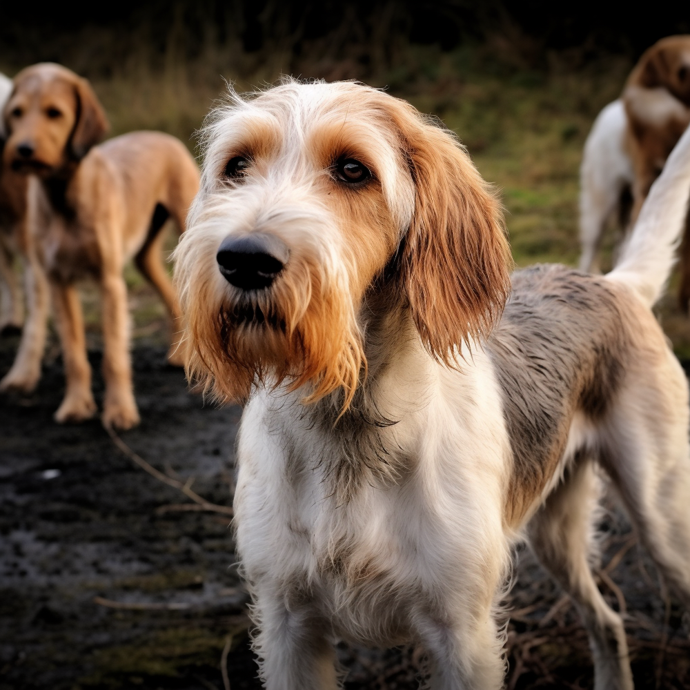 Welsh Hound moving through grass