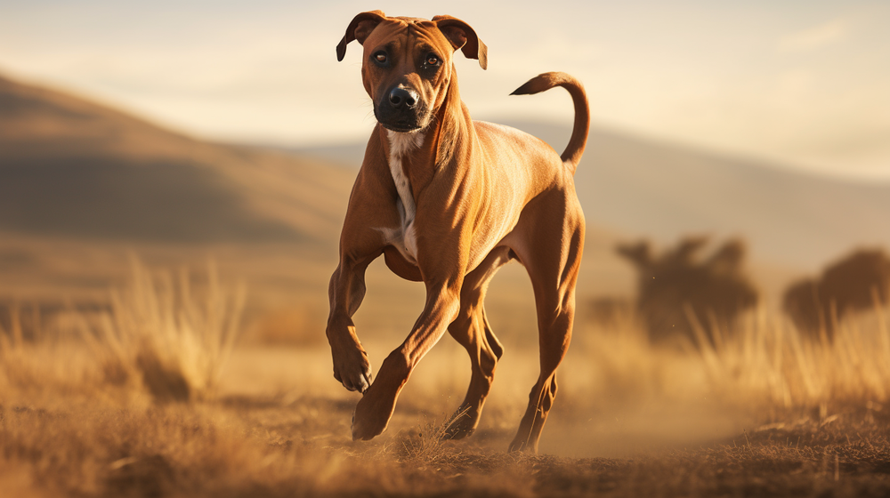 Levriero Sardo resting on the ground