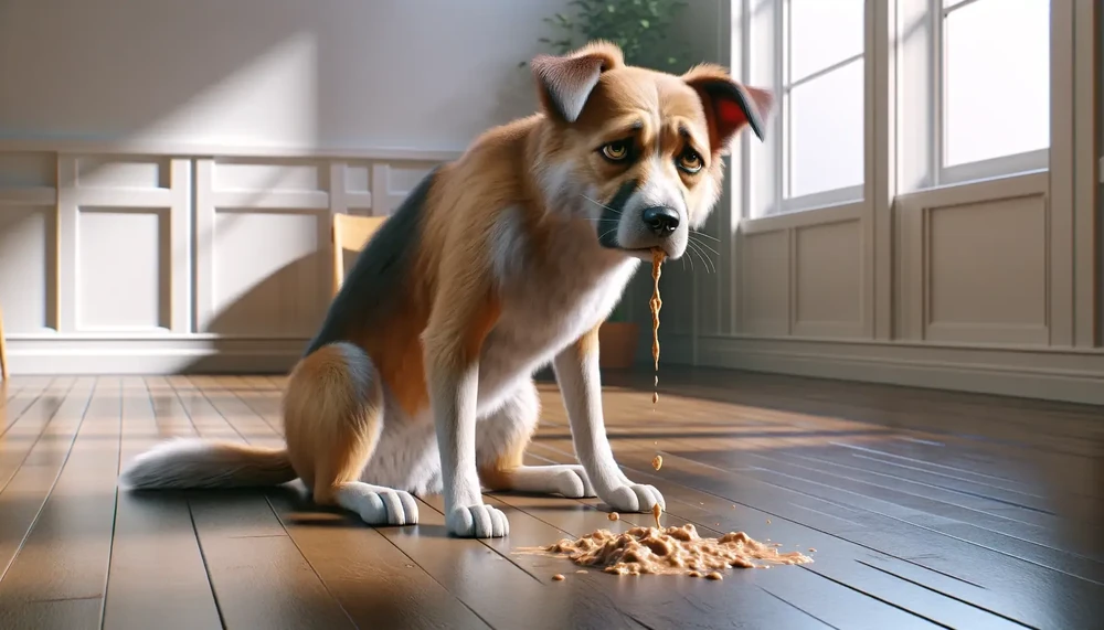 Dog drinking small amounts of water