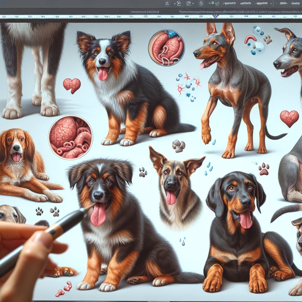 Dog being checked by a veterinarian