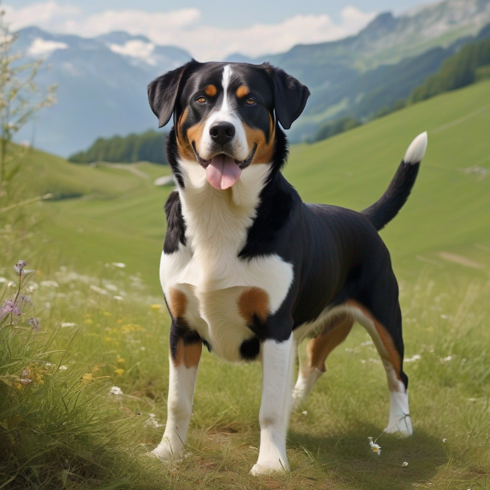 Appenzeller Sennenhund looking alert